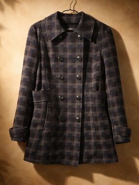 Cabi Women's Double-Breasted Checkered Coat